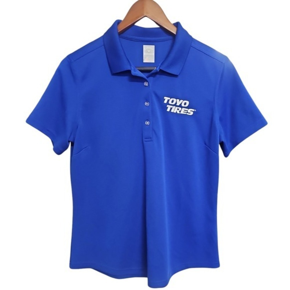 Callaway Golf Polo Shirt Toyo Tires‎ Opti-Dri Athletic Blue Large Like New